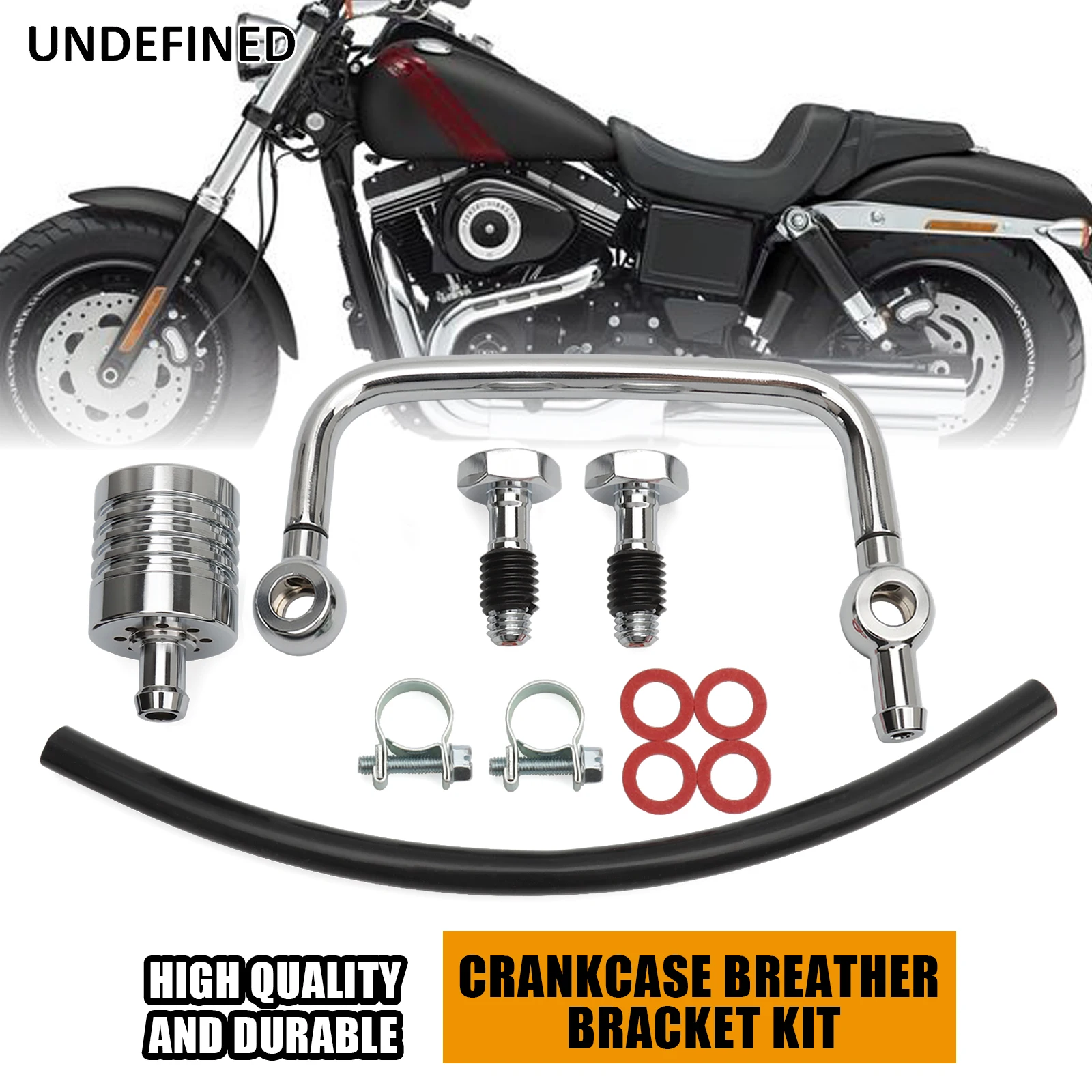 

Motorcycles Chrome Crankcase Breather Bracket Kit For 1993-2017 Big Twin Breakout FXSB Softail Low Rider Heritage Street Glide