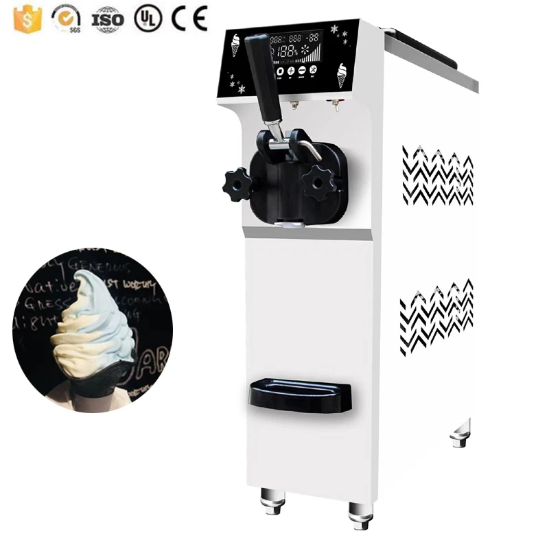 Hot sale Commercial Small Mini Desktop Ice Cream Machine Cone Single Head Soft Ice Cream Machine Gelato Maker