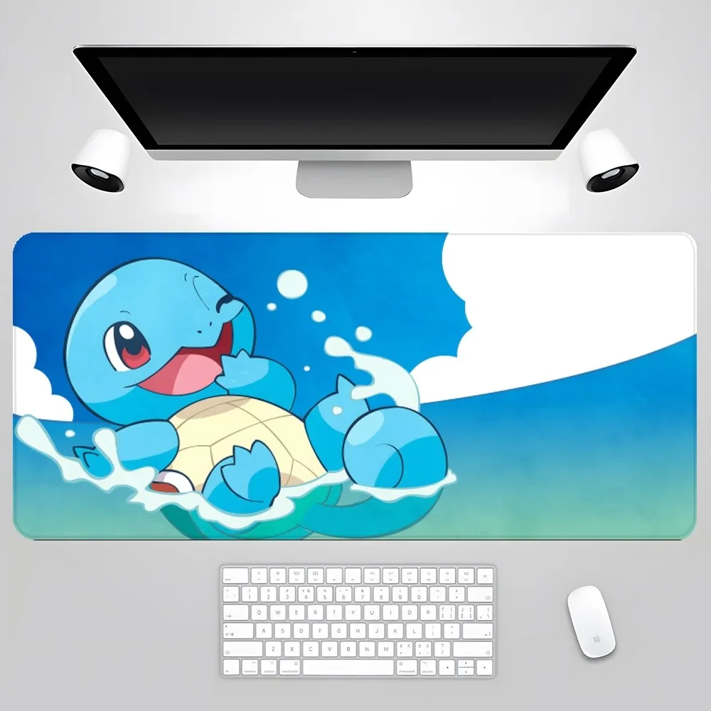 Pokemon Squirtle Mouse Pad Gamer Pc Gaming Accessories Rubber Mat XXL Deskmat Mats Keyboard Cabinet Mause Laptops