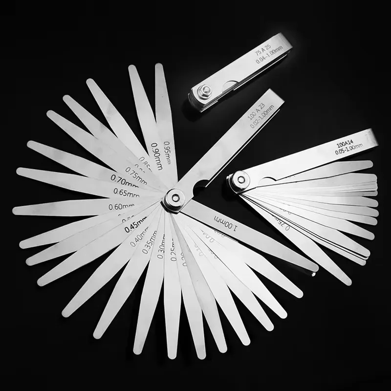 

Stainless Steel High Precision Thickness Gauge Measurement Tool 1Pcs10-32 Blades Feeler Gauge Metric Gap Filler Gauge 0.01-1mm