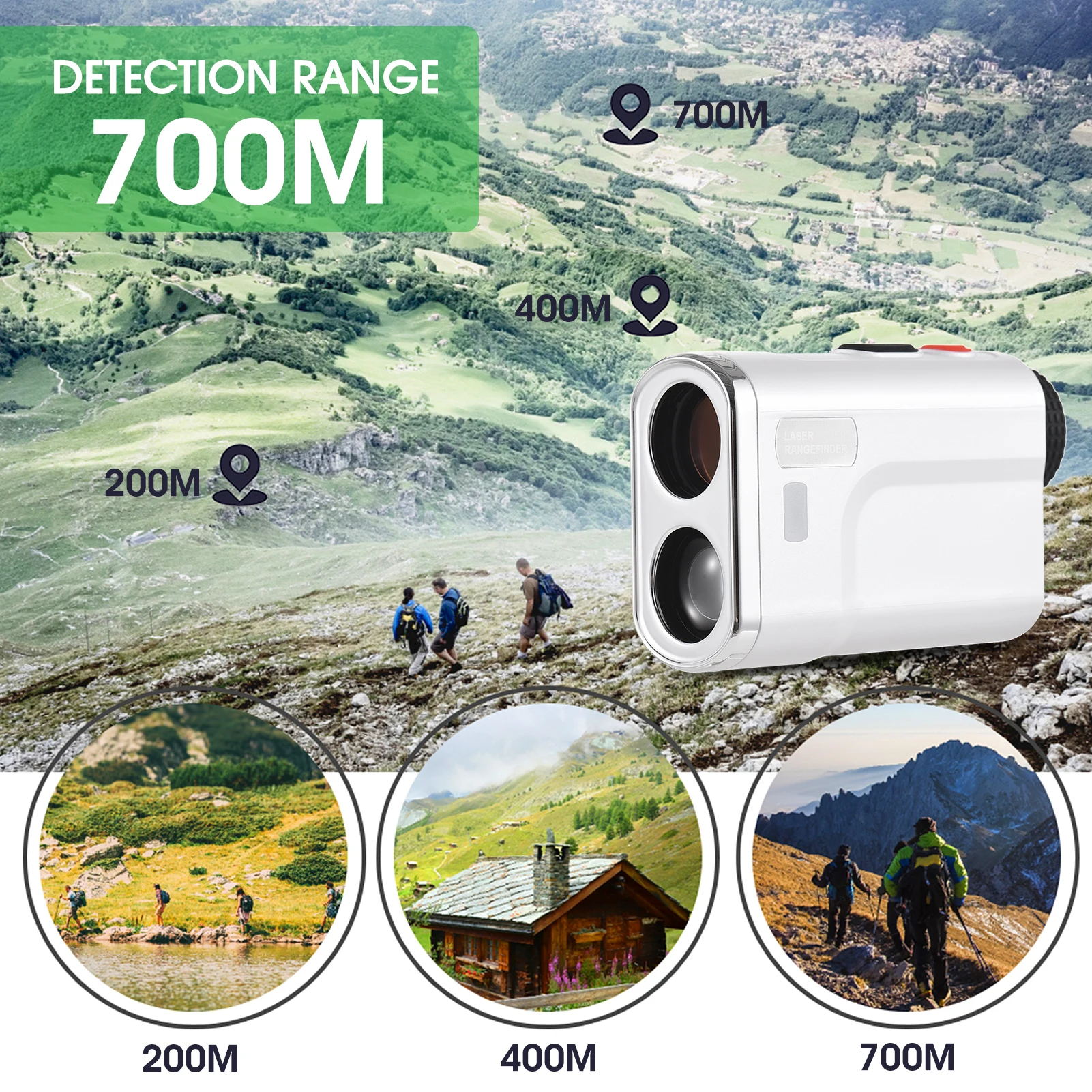 700m Golf Rangefinder Distance Meter Speed Tester Range Finder Digital Hunting Measurement Monocular Telescope