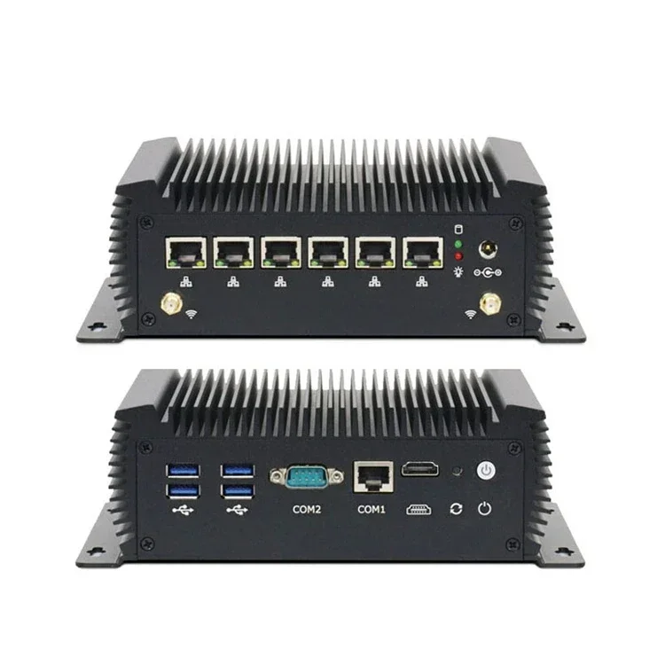 Linkleaps Popular 6 2.5GbE LAN Pfsense Firewall Soft Router Industrial PC Embedded PC Mini PC with 7th to 12th Gen I3 I5 I7