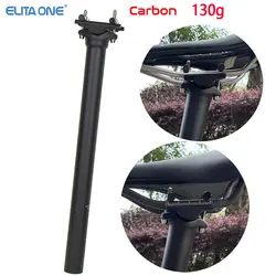 ELITA ONE tija de sillín de fibra de carbono para bicicleta de carretera/Mtb 130g UD mate 27,2/31,6*350/400mm piezas de bicicleta