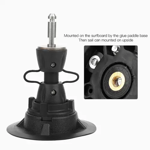 Imagen 2 del producto Tabla Base de vela con mástil ajustable de 360 °, tabla de surf de fijación Flexible, reemplazo de tabla de surf, paleta de velero para accesorio