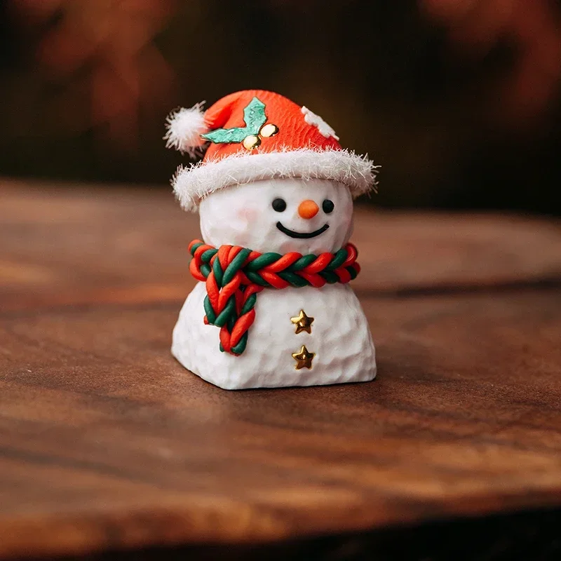 Mechanical keyboard customization pure handmade personalized Christmas snowman keycaps