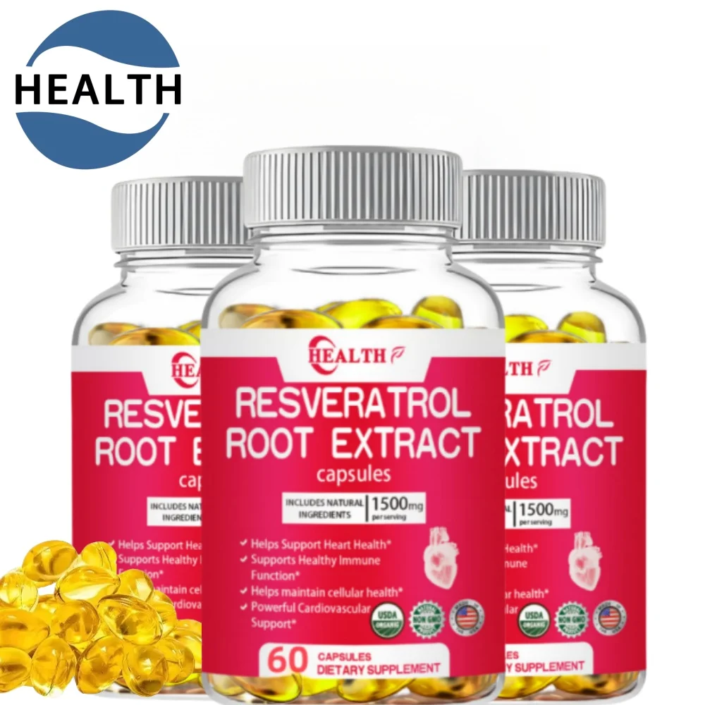 

Resveratrol 1500 Milligrams Per Serving, Pure Super Complex, Anti-aging, Radiant Skin, Immune Support