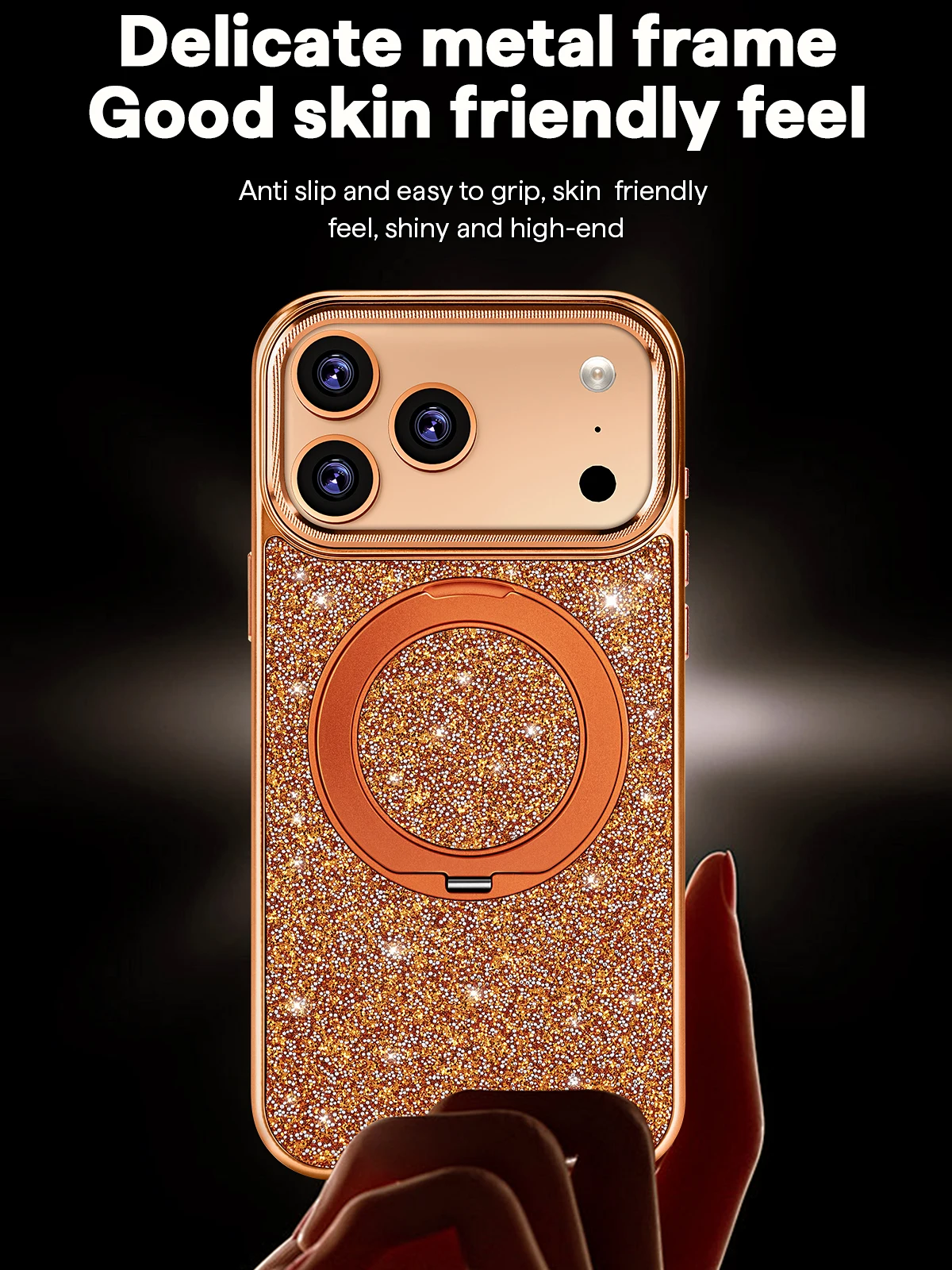 

Glitter For Iphone 17/17 Pro/17 Pro Max /Air Phone Case Magnetic Wireless Charger Fashion Protection Back Cover