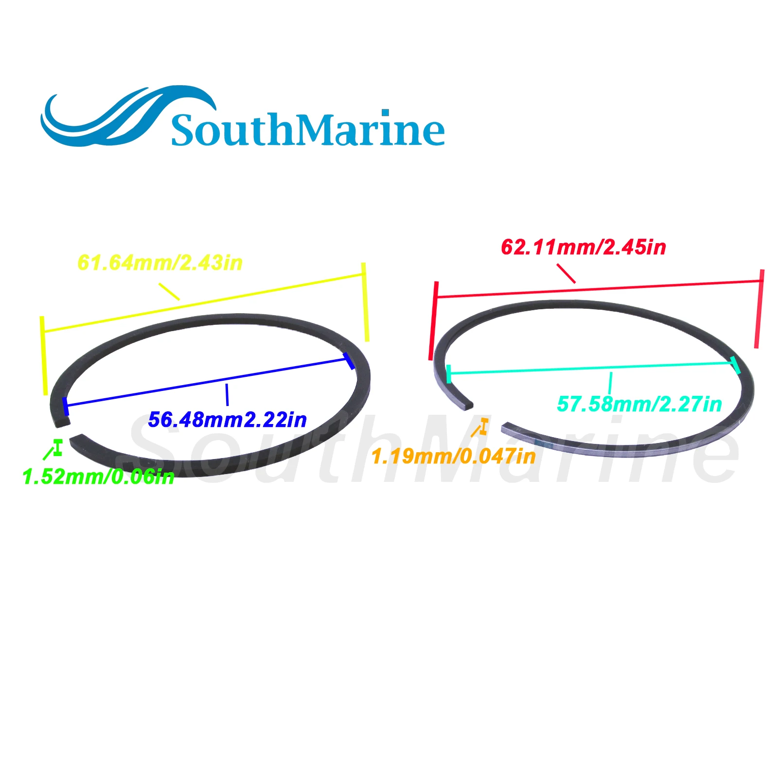 F15-07020002 المكبس خواتم ل HDX Parsun قارب محرك 4-السكتة الدماغية F9.9 F15