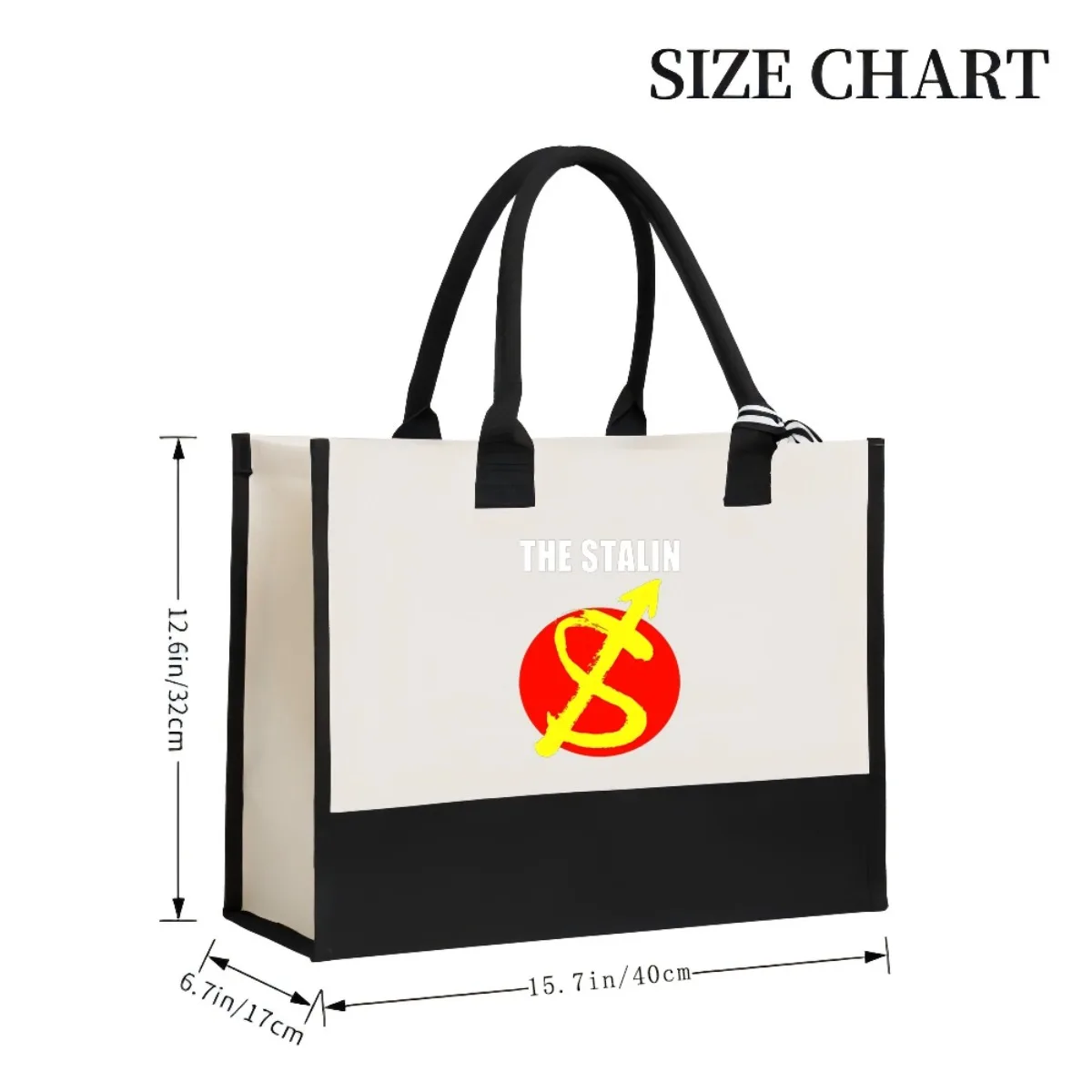 The Stn Stop Jap 2026 وصل حديثًا حقيبة حمل عصرية واسعة وقابلة لإعادة الاستخدام بنمط طباعة 2 نغمة كتف كبير شديد التحمل #3