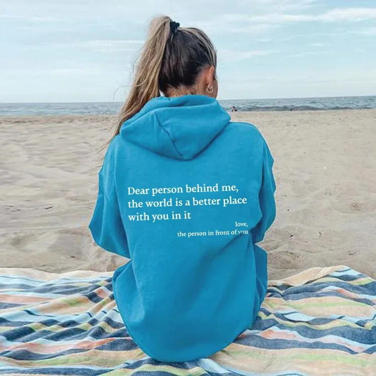 

Fashion Letter Print Hoodie Kangaroo Pocket Drawstring Hoodie Women Men Autumn Loose Sweatshirts Street Hip Hop Couples Clothes