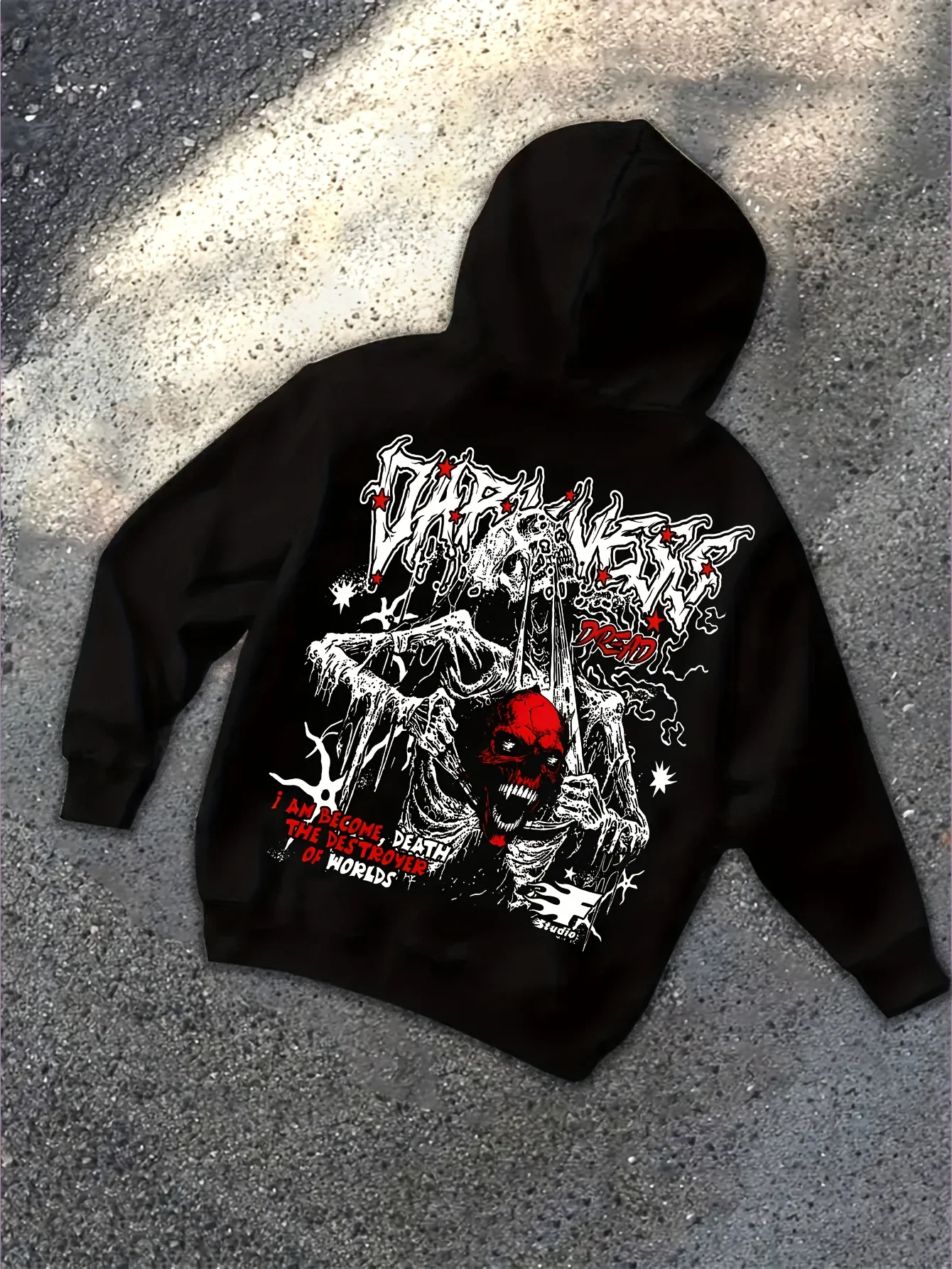 

Gothic Graphic Print Autumn and Winter Men's and Women's Hoodies Casual Loose Outdoor Street Sports Training Brand Fashion Trend