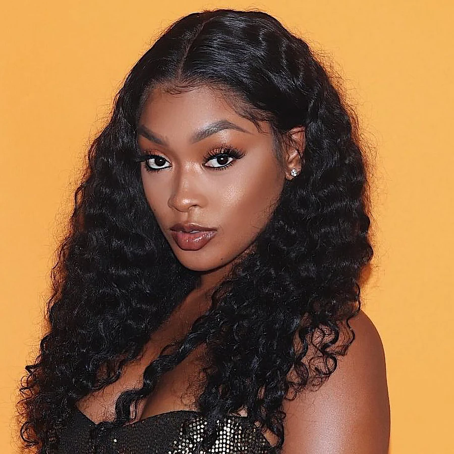 Parrucca da 30 pollici con onda profonda sciolta 13 × 4 pronta da indossare con chiusura in pizzo Parrucche per capelli umani anteriori in pizzo HD ricci d'acqua pre pizzicate