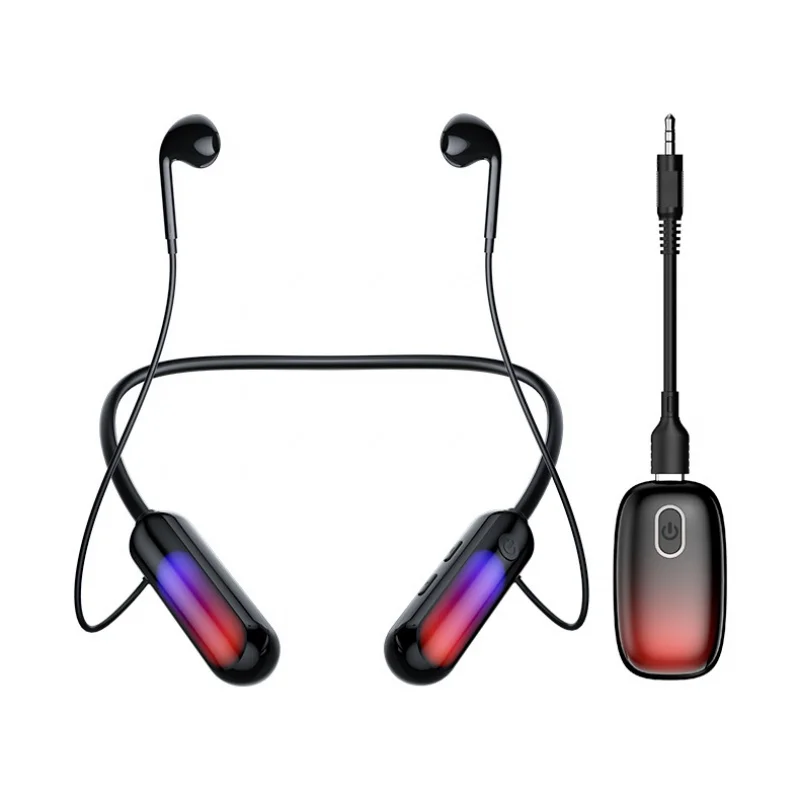 Broadcasters' Neckband Bluetooth Earphones With Ambient Light Wireless Hifi Anc Noise Cancellation Monitoring Headphones