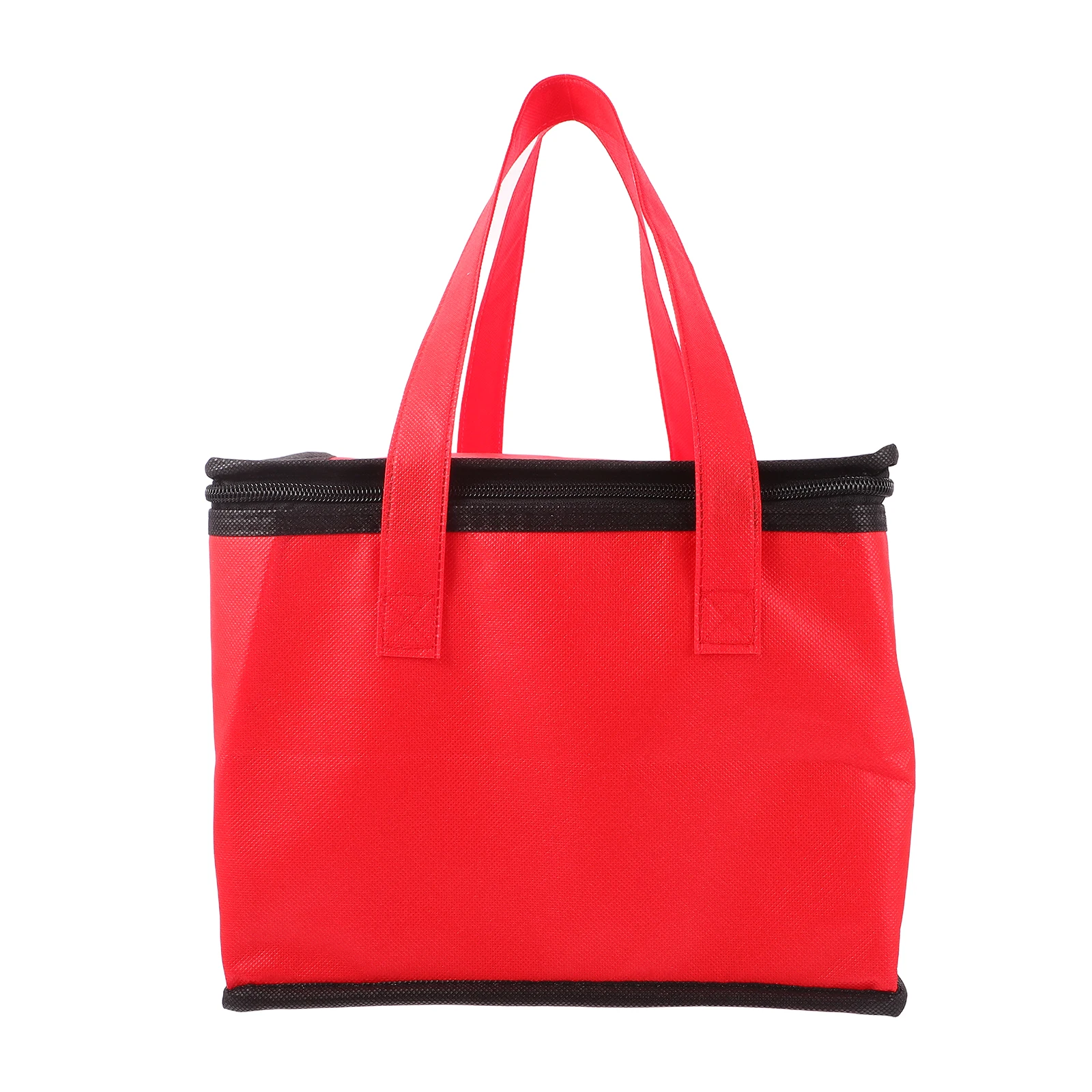 

Insulated Food Delivery Bag 7 Inch Red Non-woven Aluminum Foil Catering Bag for Seafood Cake Cold Food Carrier