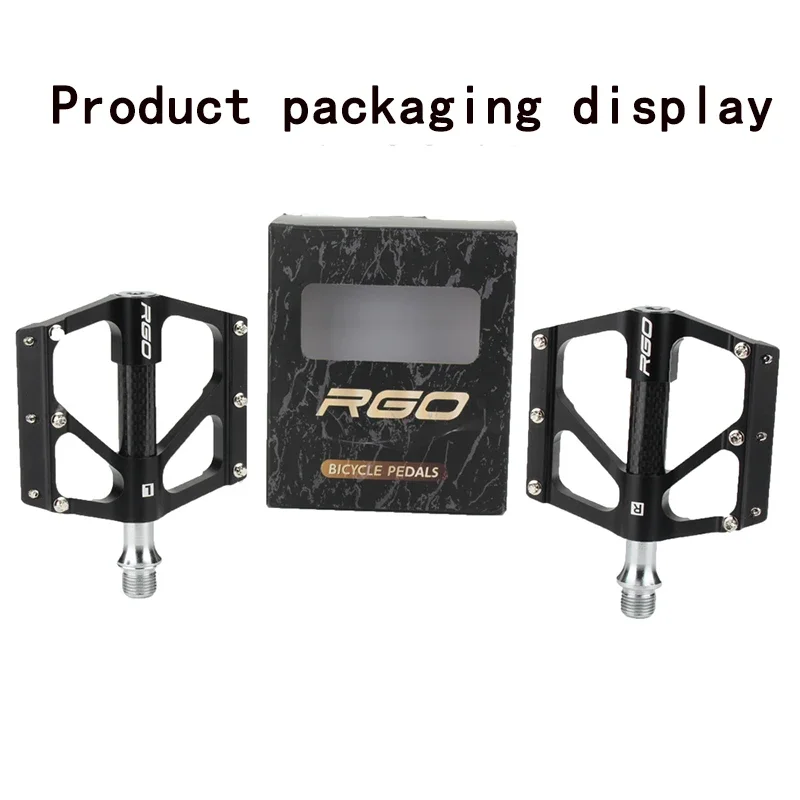 RGO Carbon Faser Pedal Rennrad Pedal 3-Lager Aluminium Legierung Anti-skid Mountainbike Pedal Fahrrad Zubehör – Detail 12