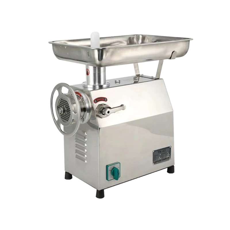 เครื่องบดเนื้อสด เครื่องบดเนื้อสแตนเลสพร้อมมอเตอร์ใหม่สําหรับใช้ในบ้าน ร้านอาหาร ร้านขายอาหาร