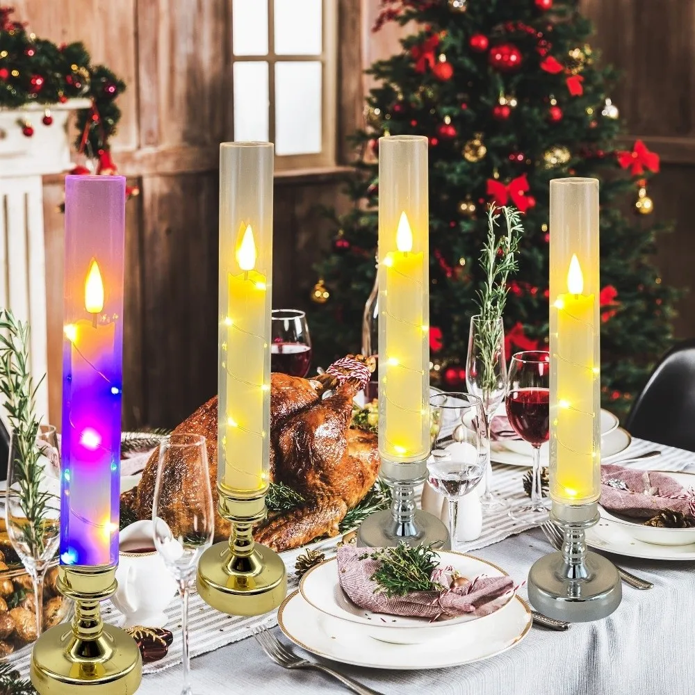 

Luminous Flameless Candle Lamp Flickering with Remote Timer Electric Candles Lamp Realistic 3D Wick Night Lights