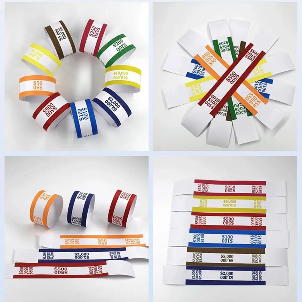 お金のバンドバンドル,お金のストラップオーガナイザー,自己シール,小冊子,小売および病院に最適,450個