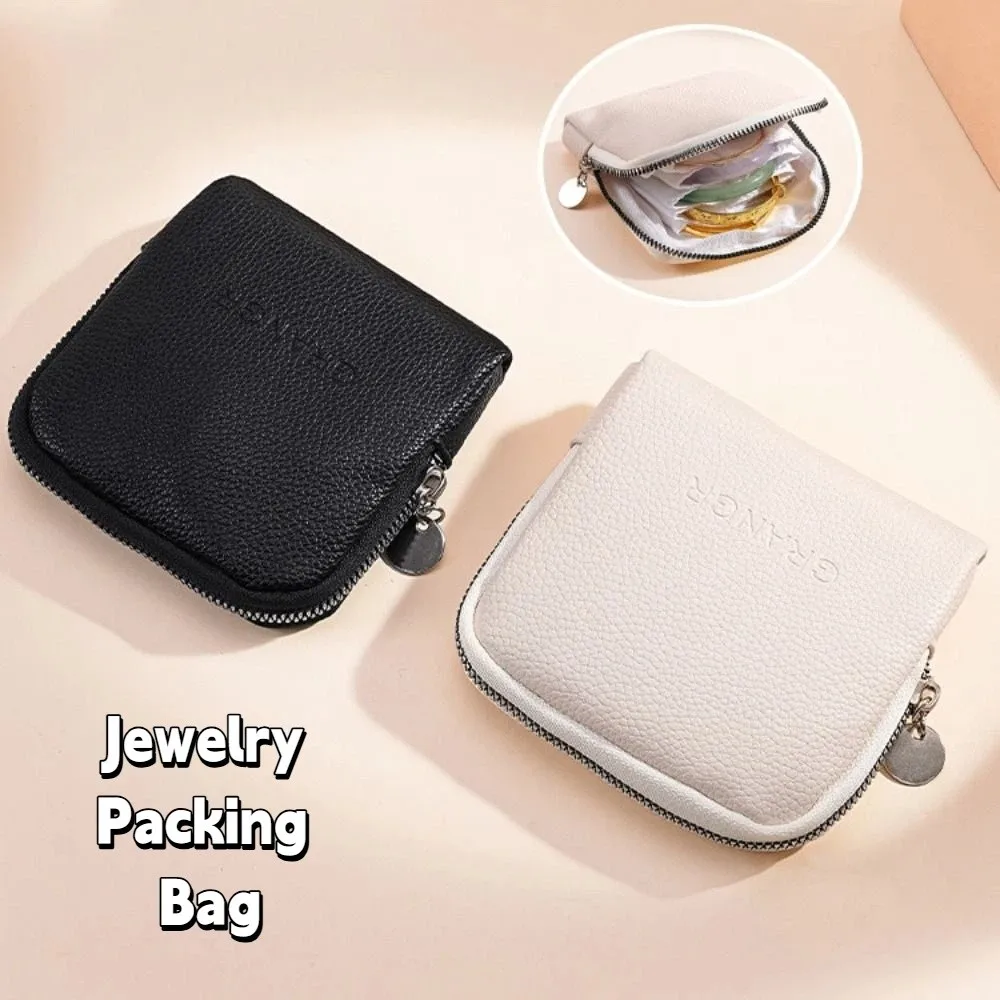

Earrings Bracelet Jewelry Packing Bag Rings Necklace Large Capacity Mini Cosmetic Bag PU Leather Organizer Jewelry Storage Case