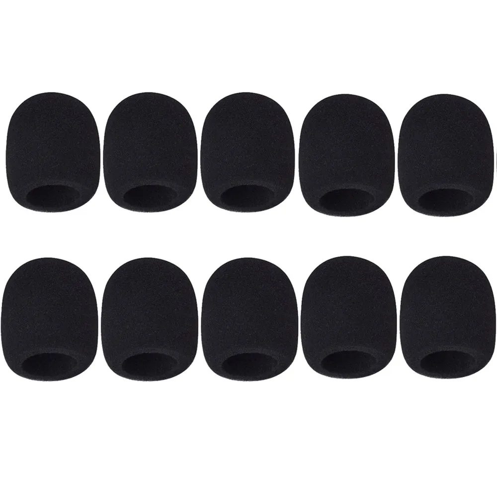 10pcs Microphone Foam Covers Protector Thickened Handheld Stage Microphone Windscreen Foam Case Cover Mic Accessories