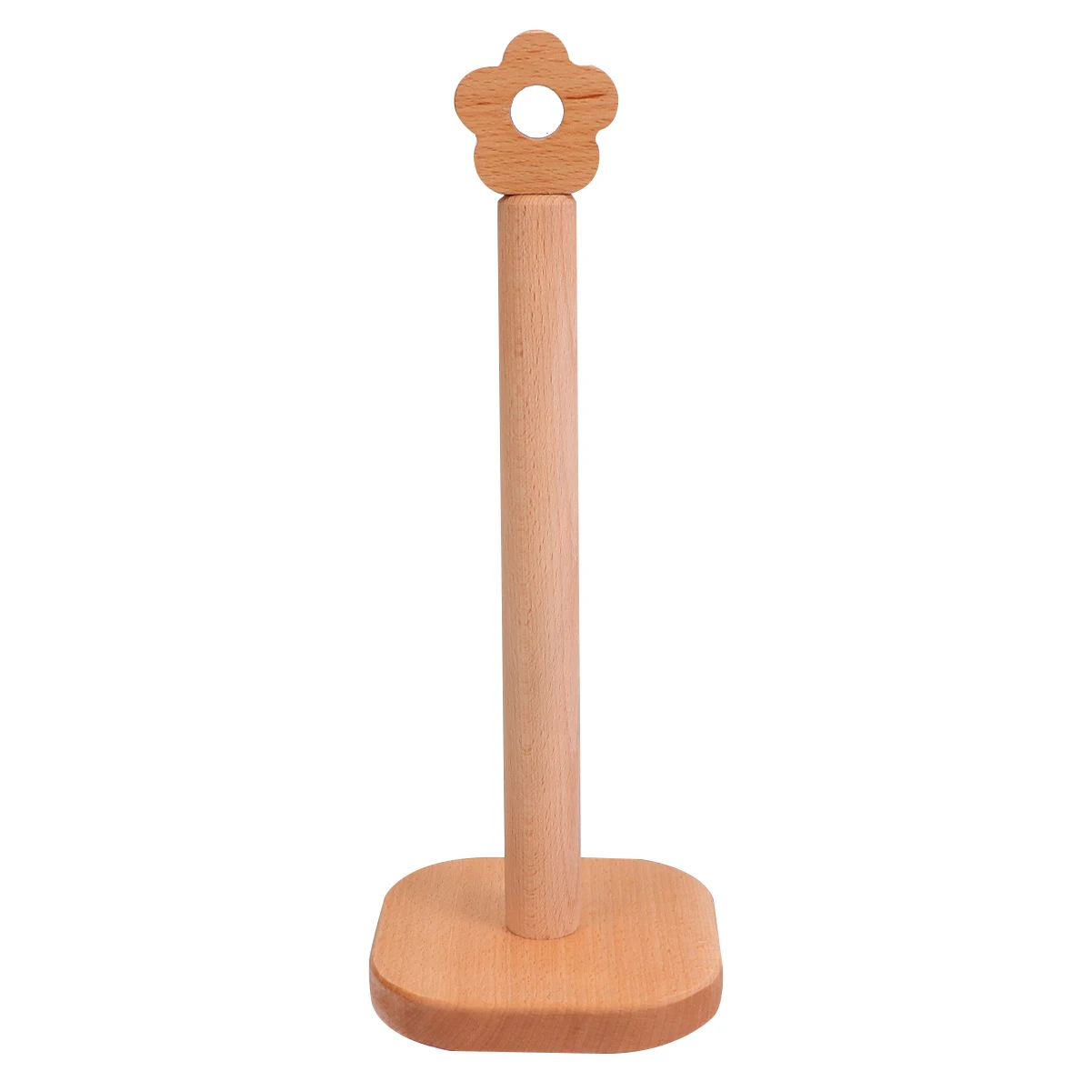 

Vertical Tissue Holder Solid Wood Roll Paper Rack Bathroom Kitchen Home Decor Tissue Organizer Wooden Paper Towel Stand