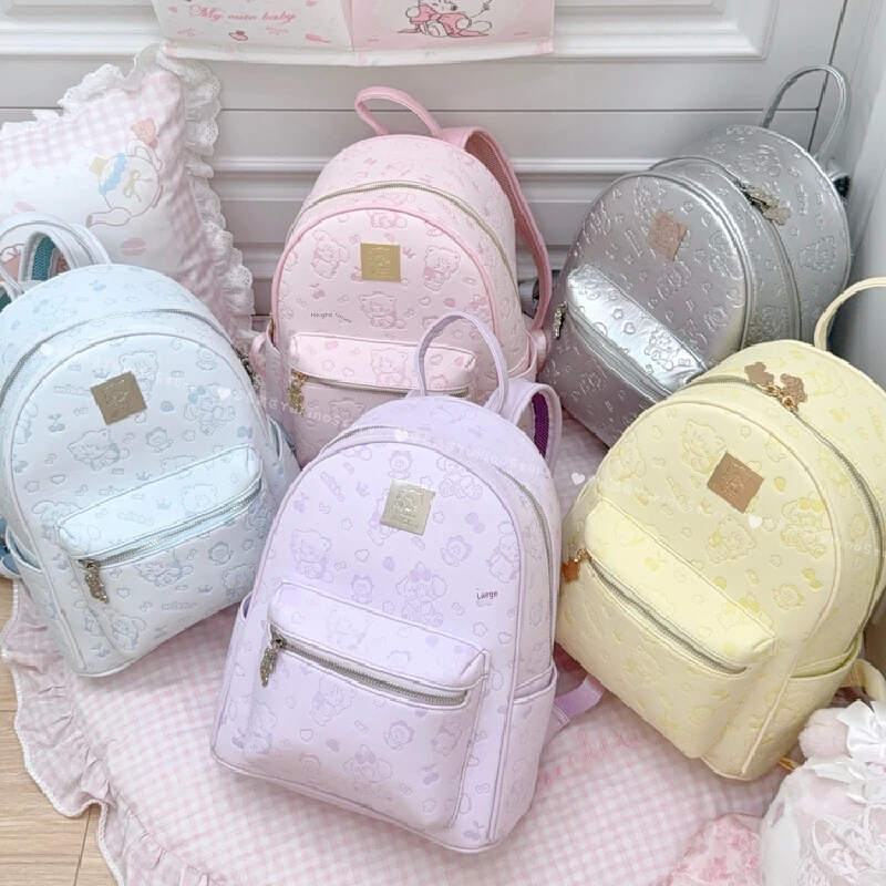 

Authentic New Mikko Pu Printing Backpack Cute Mikko Large Capacity Backpack Travel Backpack Colorful Series Schoolbag Girl Gift