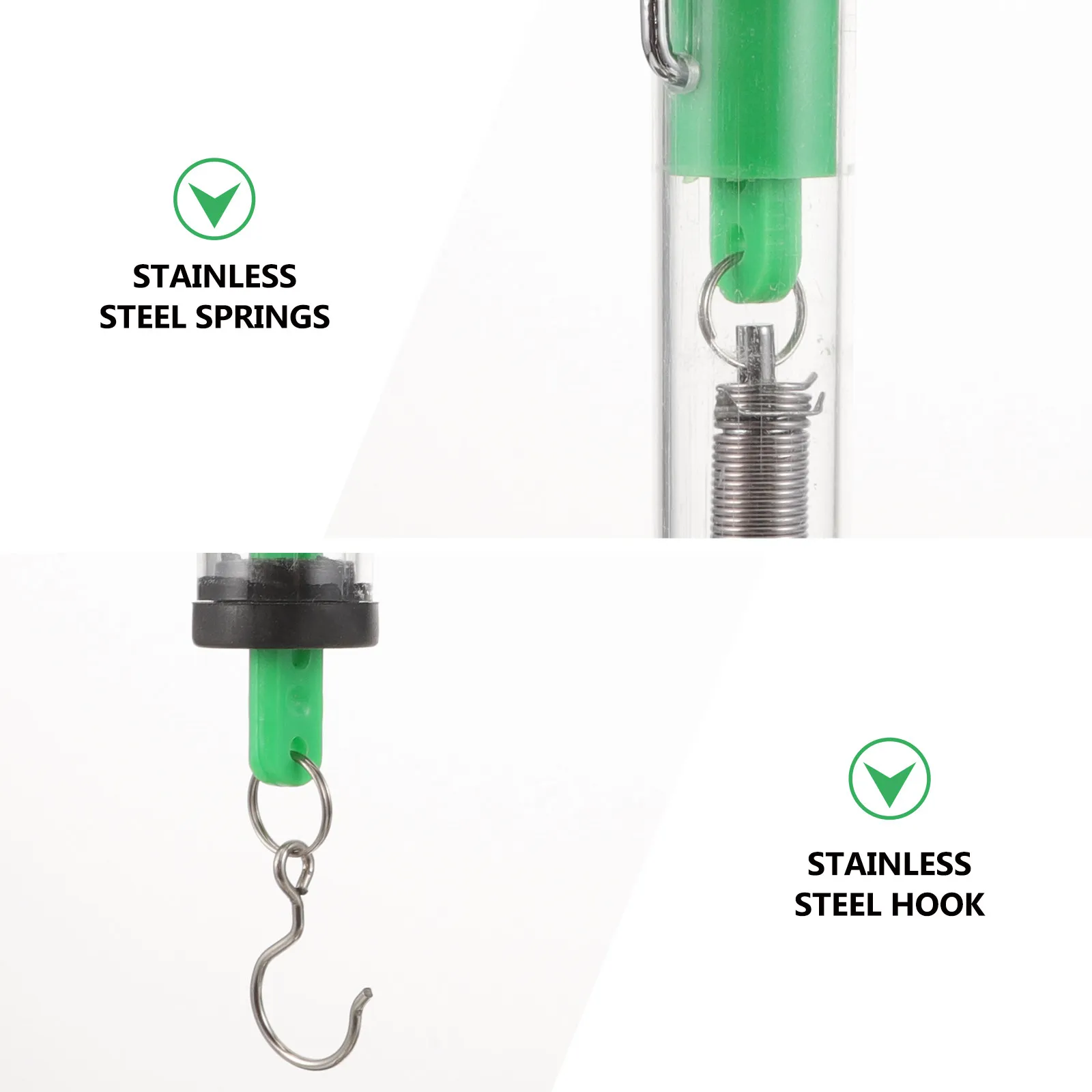 2Pcs Plastic Spring Scale Cylinder Dynamometer 25N 2500G for Weight Measurement Force Testing Physics Classroom Tool