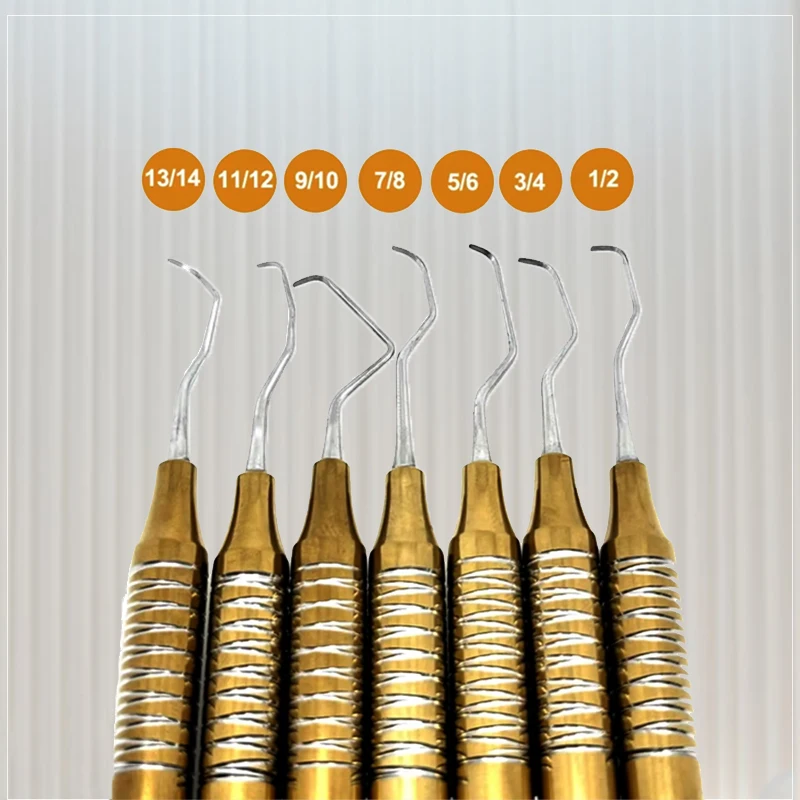 

7 шт. Gracey Curettes, стоматологический набор для чистки зубов, уход за пародонтами, строгание корней, удаление зубного камня, инструменты для гигиены полости рта