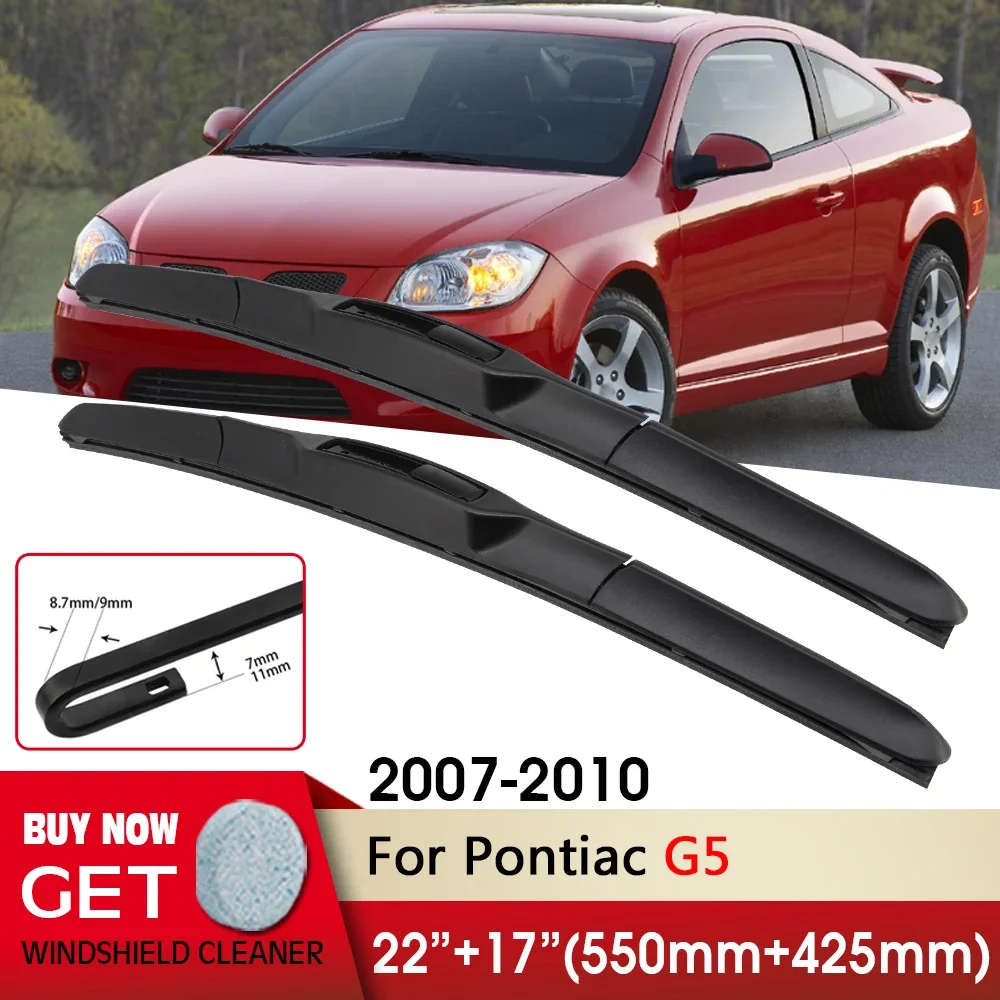 

Car Wiper RHD LHD Front Wiper Blade 22"+17" For Pontiac G5 2007-2010 Fit U Hook Arm Windshield Windscreen Front Window