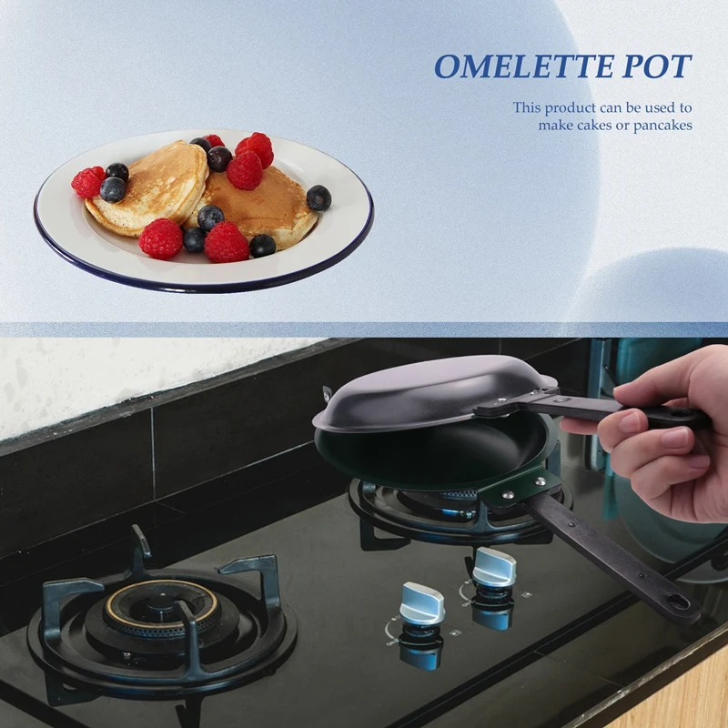 DIY Non-Stick Pan, Double-Sided Frying Pan Frying Pan Breakfast Pan, Gas And Induction Cooker Universal