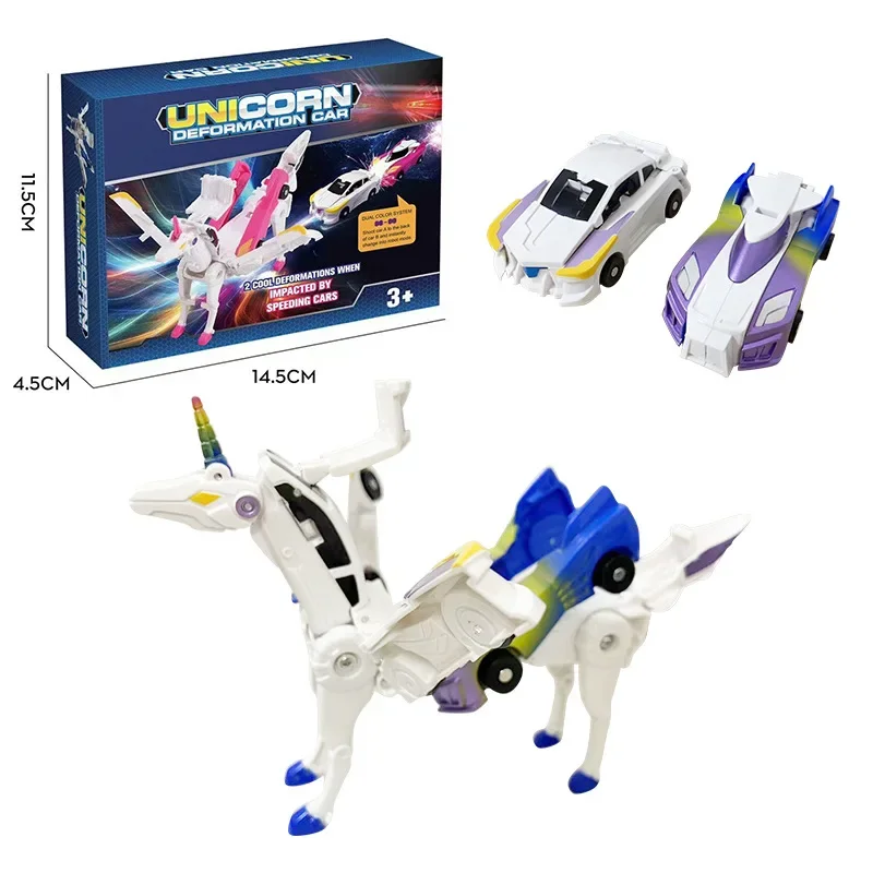 Unicorn Pegasus Action Figure Deformation Robot Burst Collision Magical Transformation Beast Trendy Toys Kids Gift Surprise Gift