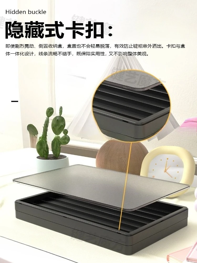 Keycap Storage Box Dust-proof Portable desktop storage Box ABS Material Free Superposition Classification Storage Box PC Gift