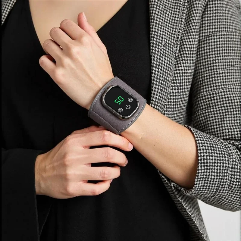 مدلك مع غلاف عضلات محمول بالحرارة، 3 أوضاع للثقب، وسادة تسخين قابلة لإعادة الشحن-Y48A