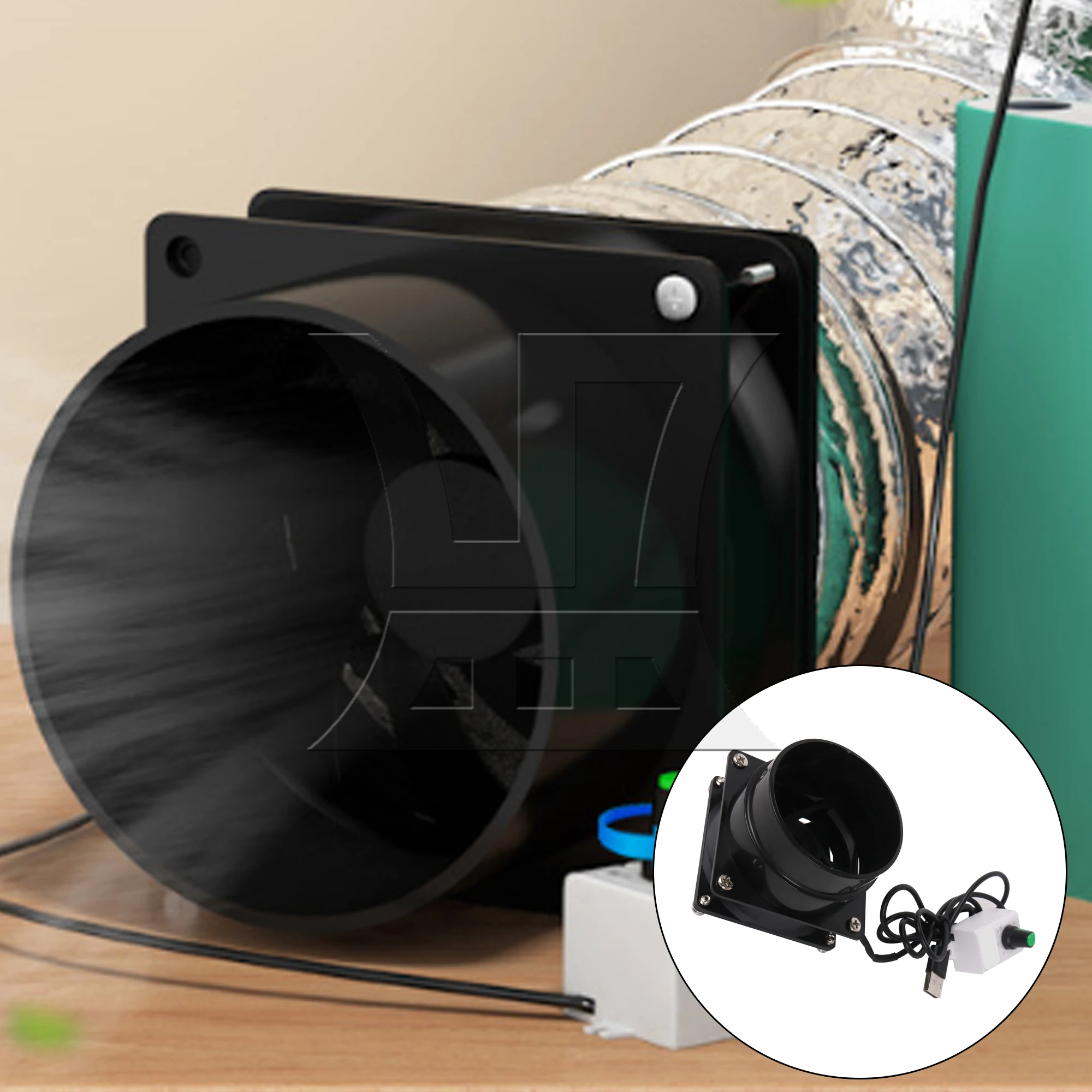 

CNBTR 1 шт. настенный кухонный вытяжной вентилятор 5 В USB бесступенчатое регулирование скорости компактный и практичный