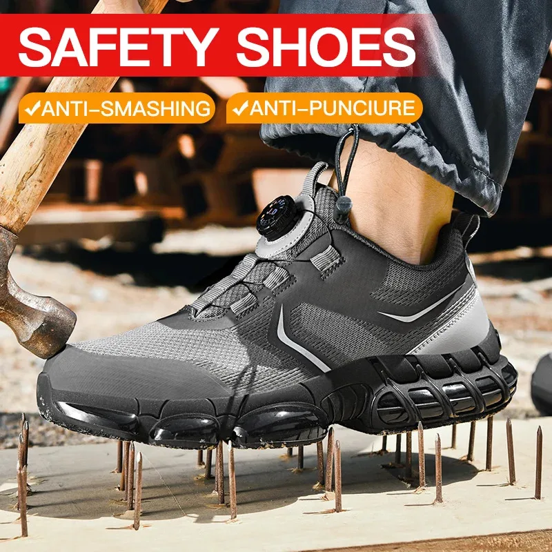

High Quality Women Clothing -Crush Anti-Leak Work Safety Sneakers Fashion Couple Casual Sports Men Shoes