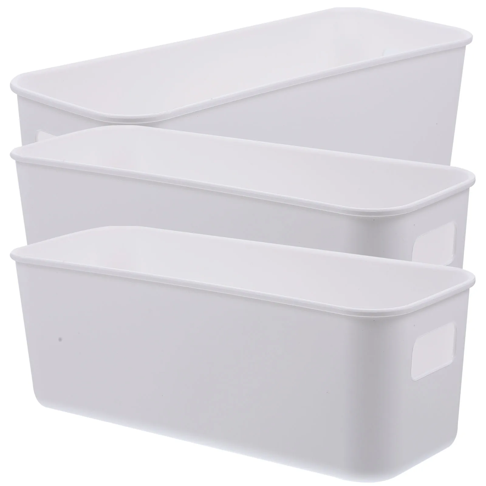 

3 Pcs Phone Case Storage Box Large White Plastic Cube Desk Organizer Home Office Makeup Brush Holder Multi Functional
