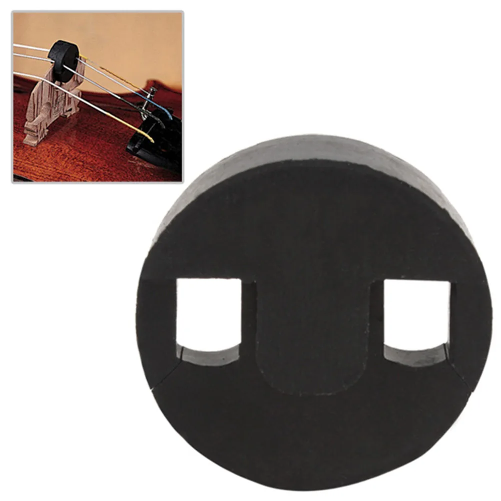 35 x 35mm Acoustic Cello Durable Round Circular Rubber Design Mute Silencer