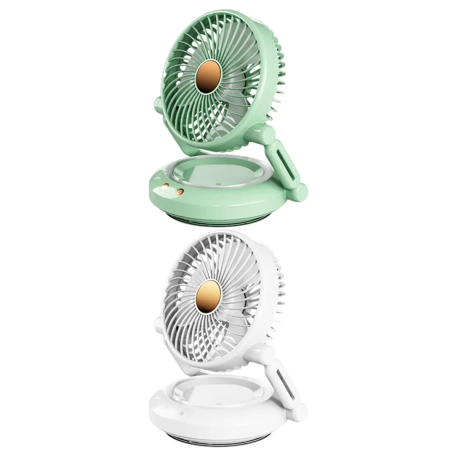 

2 in 1 Desk and Wall Hanging Fan Compact with LED Night Light USB Portable Fan Folding Electric Fan for Camping Summer Dormitory