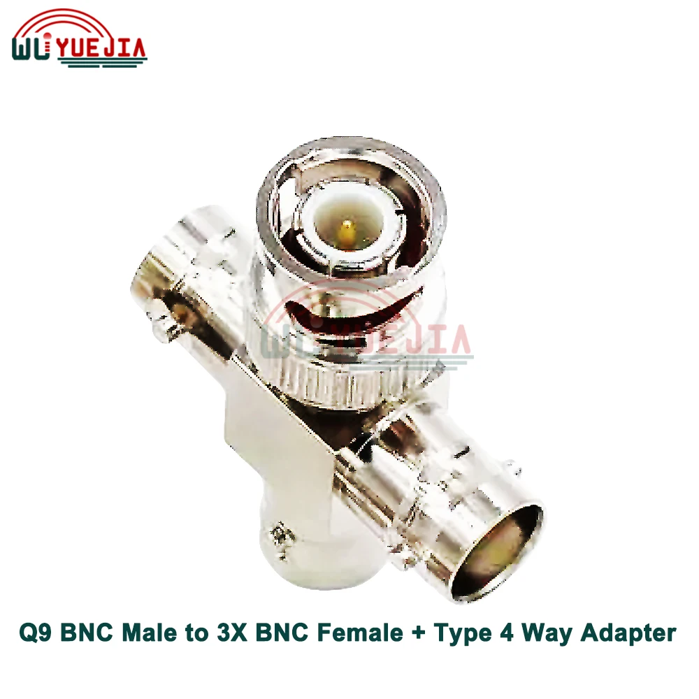 1 قطعة محول الترددات اللاسلكية Q9 BNC نوع ذكر التوصيل/أنثى جاك مستقيم الحاجز 90 ° درجة الزاوية اليمنى T نوع 3/4 طريقة BNC RF موصل محوري