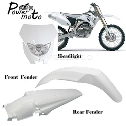 Plastic Motocross Headlight Front / Rear Mudgaurd Fender For Yamaha Headlamp Mask WR YZ TTR 110 125 250 250F 250R 250X 450F 426F