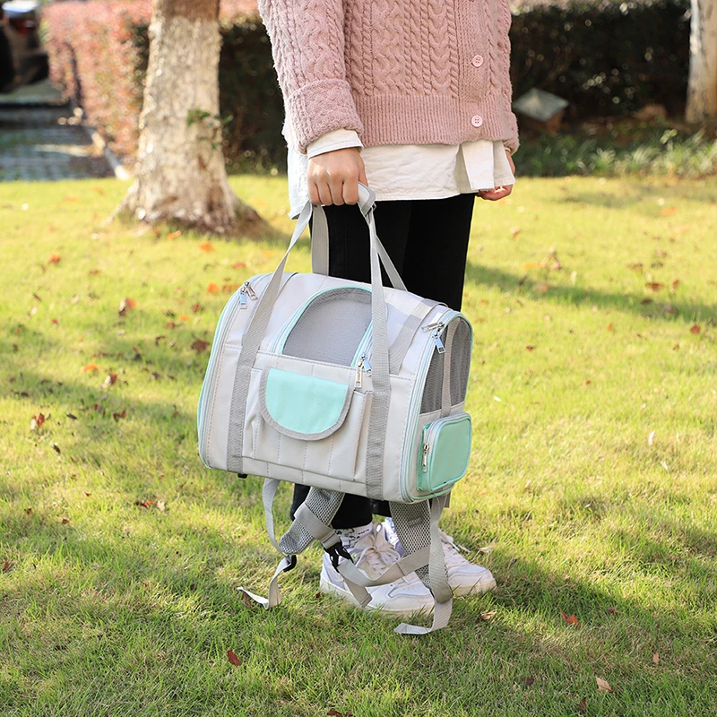 

Multifunctional Shoulder Handle Pet Dog Carrier Portable Oxford Pet Travel Carrier Large Capacity Dog Bag