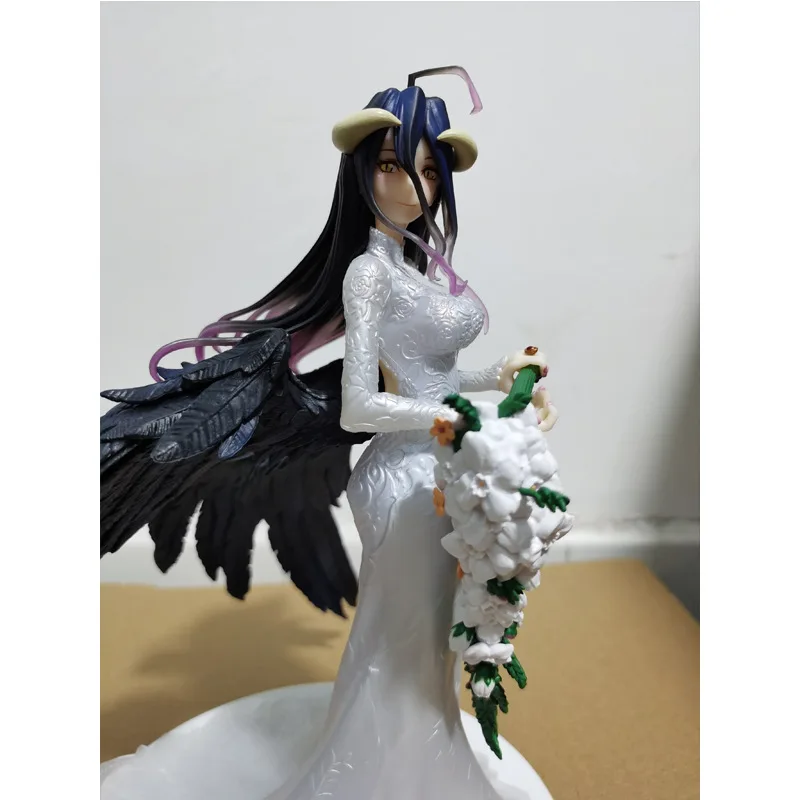 25cm Overlord Albedo In Wedding Dress Anime Girl Figure Model Large Statue Boys Collection Desktop Decoration Ornament Toys Gift