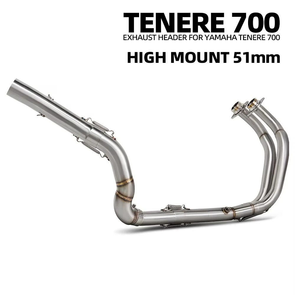Motorcycle Exhaust 51MM escape de moto Position Escape Manifold Front Link Pipe For Yamaha TENERE  T700 2019-2025 XTZ 690 700