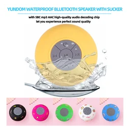 Bathroom Waterproof Wireless Bluetooth Speaker Large Suction Cup Mini Portable Outdoor Sports Stereo Dazzling Crack Subwoofer