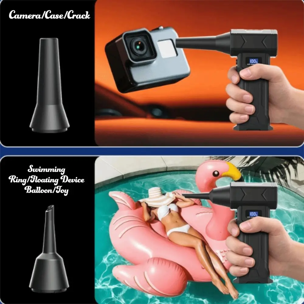 High Power Cordless Blower Dual Blowing And Suction Stable High-Speed Strong Airflow Rechargeable Blower Mini Lightweight Body