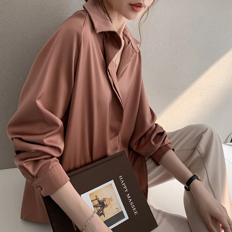 Witte Chiffon Lange Sve irt vrouwen Losse Werkkleding Lente Herfst Nieuwe Sle Grote Maat Top Formele irt Koreaanse Pendelen Sle
