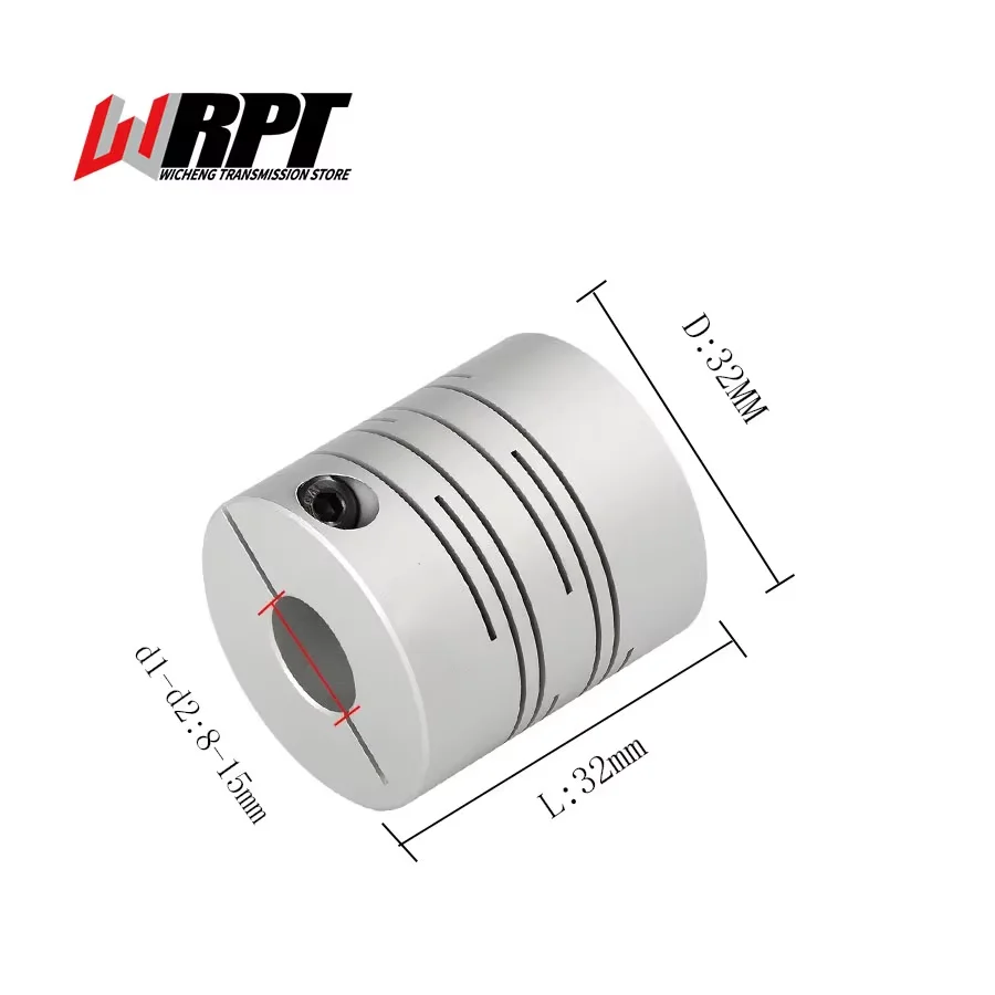 

CIC Aluminum Alloy Parallel Wire Coupling Clamping Groove Coupling Flexible Coupling CIC-32X32