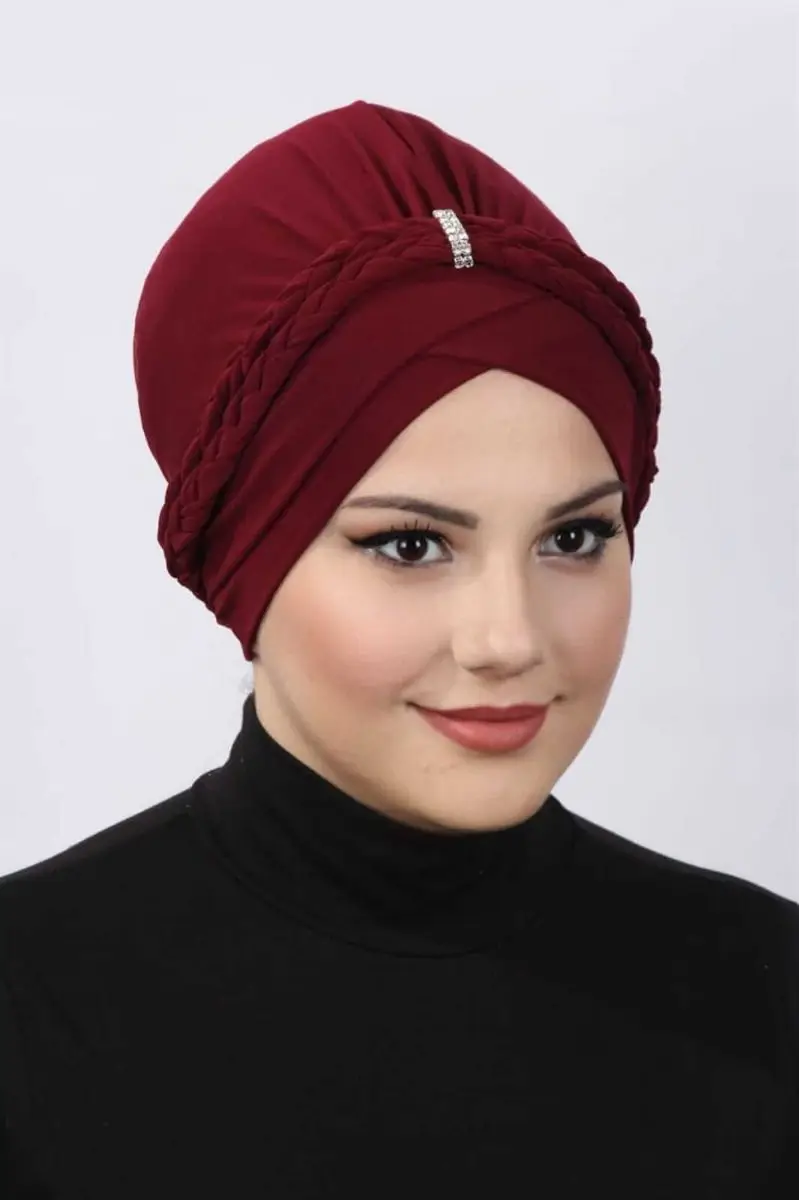 Duplo trançado osso borgonha