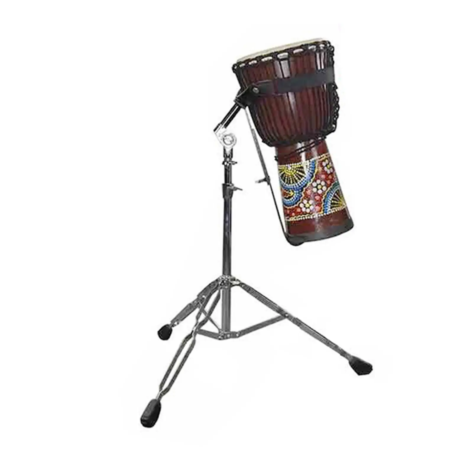 Metal Barrel Drum Stand African Drum Support Adjustable 70cm to 100cm Drum Parts for Performance Practice Drums