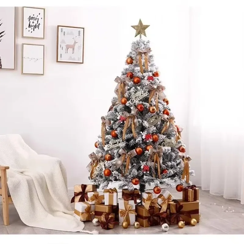 

Artificial Color Christmas Tree Pvc with Dense Flocking Snowflake White Christmas Tree Christmas Scene Home Decoration 1.5m~3m